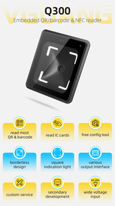 Feocey FC8130 Código QR y escáner de código de barras Interfaz RS232 Tarjeta IC Lector NFC para torniquetes de control de acceso Máquina Veding Stock - Product Image 2