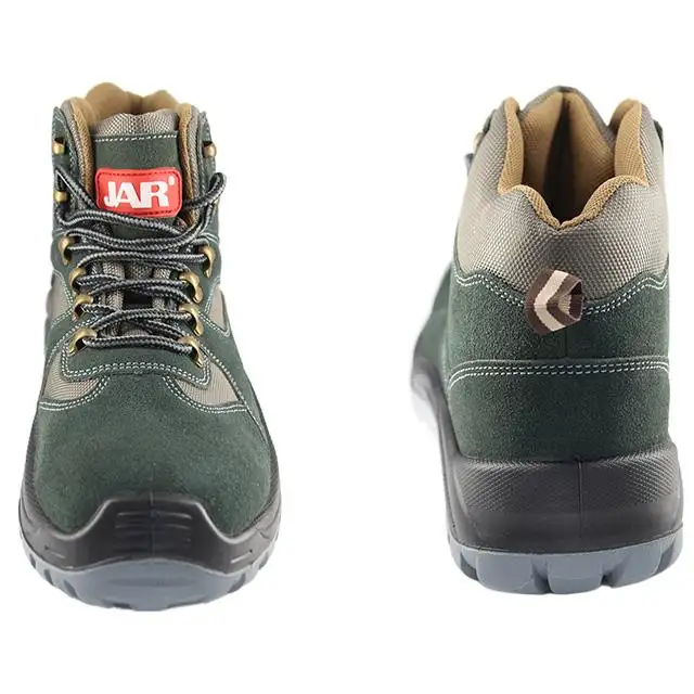 Zapatos de seguridad para el trabajo, calzado Industrial resistente al agua, de cuero PU, de corte alto