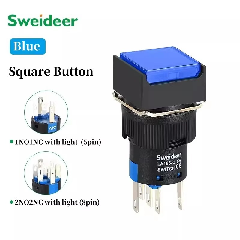 Forma cuadrada azul iluminada