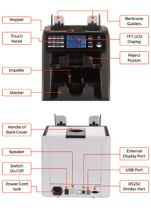 AL-950 <strong>Mixed</strong> Bill <strong>Value</strong> Cash <strong>Counting</strong> Machine High-End Bill Counter for Money <strong>Detection</strong> - Product Image 6