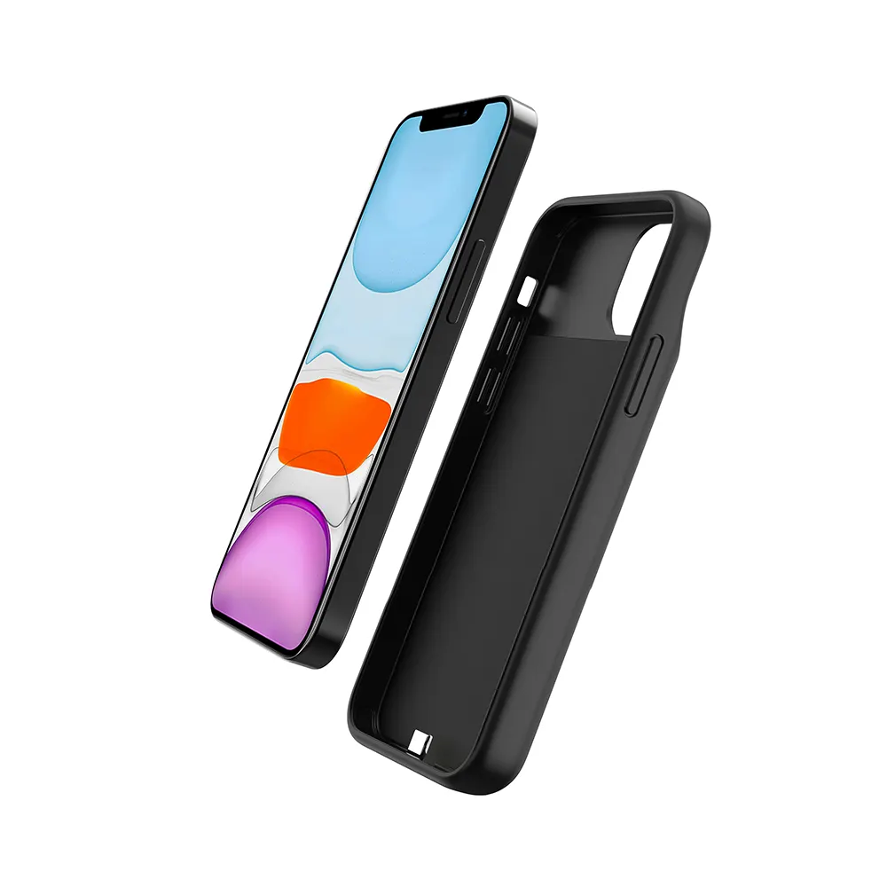 Şarj edilebilir genişletilmiş pil şarj cihazı durumda yüksek kapasiteli TPU silikon pil iPhone için kılıf 11