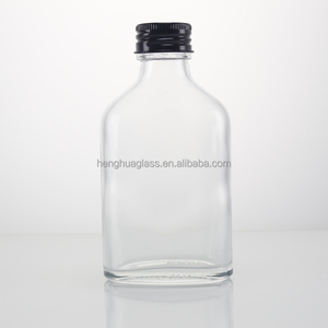 Bán Buôn 50Ml 100Ml 200Ml 250Ml 350Ml Phẳng Rõ Ràng Lạnh Brew Bình Cà Phê Whiskey Rượu Chai Thủy Tinh Với Vít Nắp Nhôm - Product Image 6