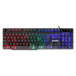 Werksverkauf RGB Ergonomische USB Optische kabel gebundene Gaming-Tastatur und Maus Combo LED Hintergrund beleuchtete PC-Tastatur - Product Image 2