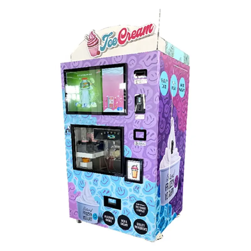 Máquina Expendedora de helados con 9 sabores, Combo de pago móvil