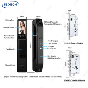 Prezzo di fabbrica 3D riconoscimento facciale Wifi senza chiave di impronte digitali App telecomando Smart serratura della porta con la macchina fotografica - Product Image 2