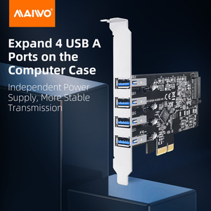 Maiwo การ์ด KC015 PCIE USB 3.0 4พอร์ต PCI Express ไปยัง USB การ์ดขยายตัวความเร็วสูง5Gbps PCI-E อะแดปเตอร์ตัวควบคุมฮับ USB3 - Product Image 4