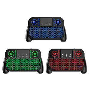 Hot Factory 2.4GHz <strong>Wireless</strong> Mini Portable Large Touchpad V8 <strong>Keyboard</strong> Adjustment Backlight Handle Factory with bluetooth <strong>Function</strong> - Product Image 1