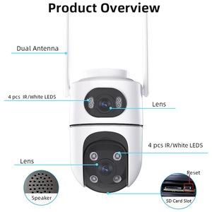 Cámara doméstica Mini Cámara IP inalámbrica Visión nocturna a todo color Seguridad interior con cámara de sensor CMOS de Audio bidireccional Icsee - Product Image 5