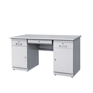 Muebles de oficina de acero, mesa de ordenador con armario de almacenamiento, archivador, 2 cajones, escritorio de oficina - Product Image 6