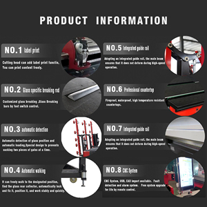 CNC自動ガラス切断機インテリジェントローディングカッティングブレーキングガラス切断 - Product Image 4