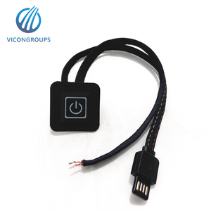 3.7V 5V 7.4V 12V 24V sıcaklık kontrol basmalı düğme anahtarı isıtma giysileri için 3 seviye sıcaklık kontrollü kapalı anahtarı - Product Image 6
