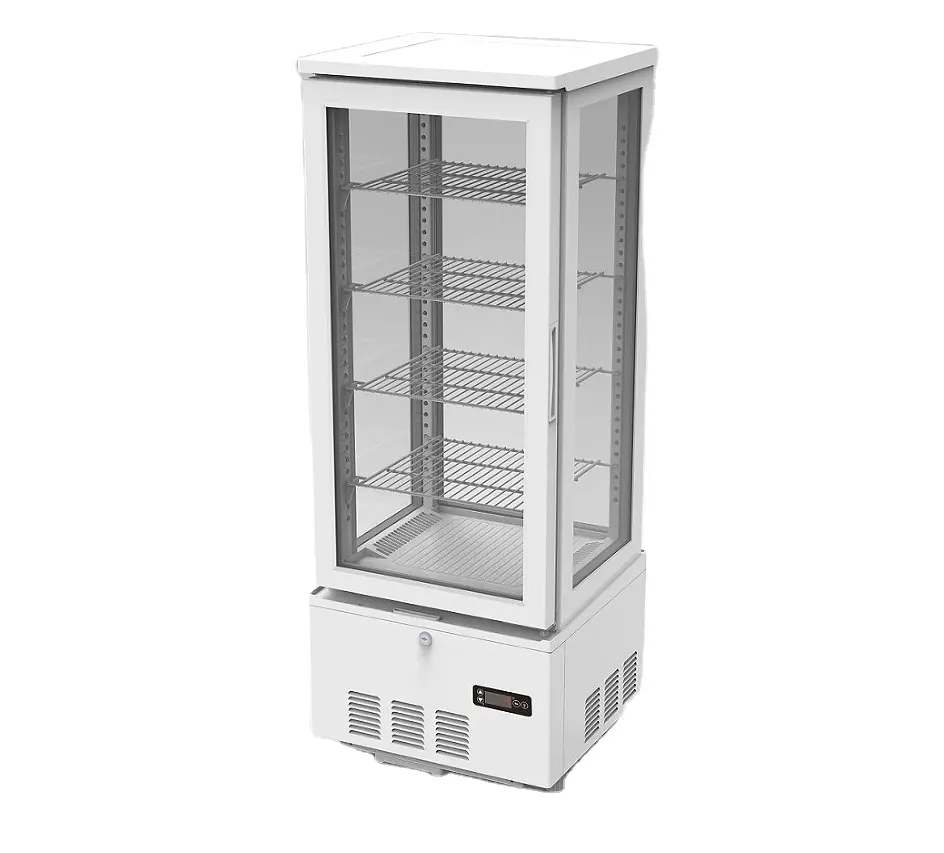 Dikey 4 yan cam SC-238CCommercial fırın buzdolabında vitrin dönen kek ekran buzdolabı