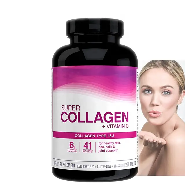 OEM healthcare supplement collagen vitamin c tablets