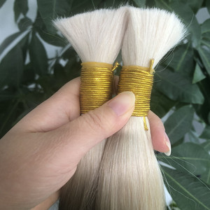Toptan işlenmemiş İŞLENMEMİŞ SAÇ toplu uzantıları çift çizilmiş doğal rus bakire manikür hizalanmış İnsan Remy düz 100 Gram - Product Image 6