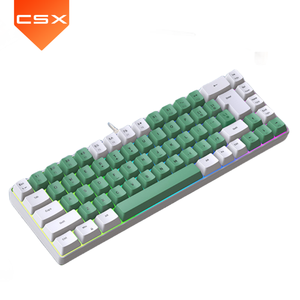 CSX K701 60% 键盘68键热插拔防重影有线BT迷你Rgb绿色开关电脑游戏机械键盘 - Product Image 1
