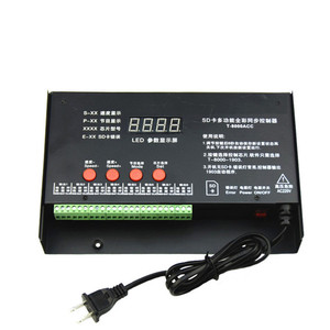 DC 5V AA 1 шт. T-8000 T8000 светодиодный пиксельный модульный контроллер SD карты WS2801 WS2811 6803 8806 IC Макс управления 8192 пикселей - Product Image 2