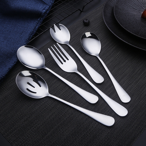 热销不锈钢餐具银器套装沙拉甜点开胃菜勺子叉 - Product Image 2