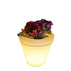 Custom Portable Battery Powered LED Flower <strong>Pot</strong> Set Small Big Change <strong>Colour</strong> for Planting Decoration Manufacture Custom <strong>Pot</strong> - Product Image 1