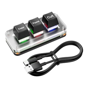 Programming Mini <strong>Keyboard</strong> RGB 3 Keys Macro Copy Paste Mini Button Gaming Drawing for Photoshop Gaming Hotswap Mini <strong>Keyboard</strong> - Product Image 1