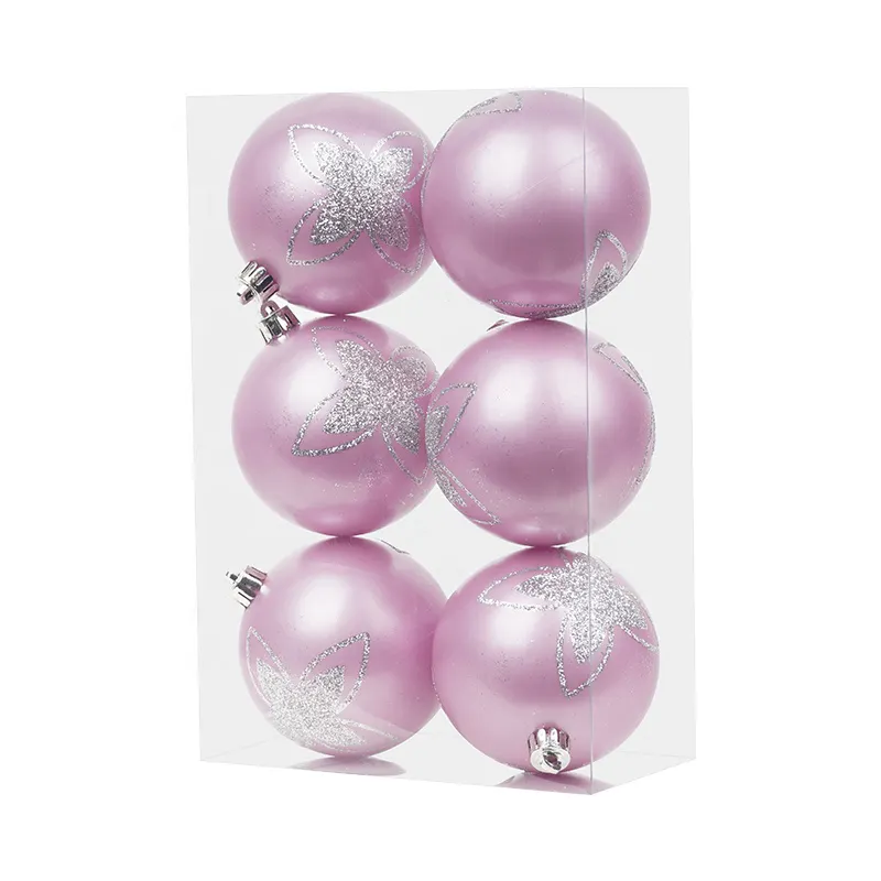 Jintai Hoge Kwaliteit Custom 8Cm Roze Hot Koop Kerst Bal Nieuwe Jaar Decoratie Met Logo