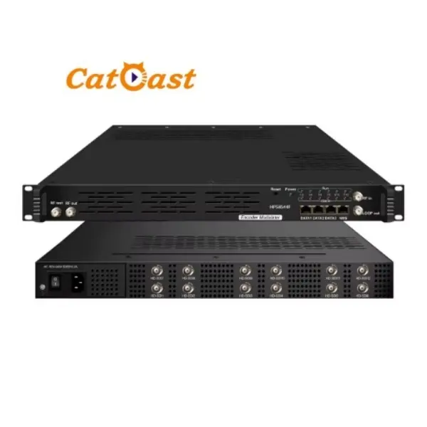 CATV 12 каналов HD SDI to RF DVB-C модулятор MPEG2 MPEG4 SDI to QAM кодировщик модулятор