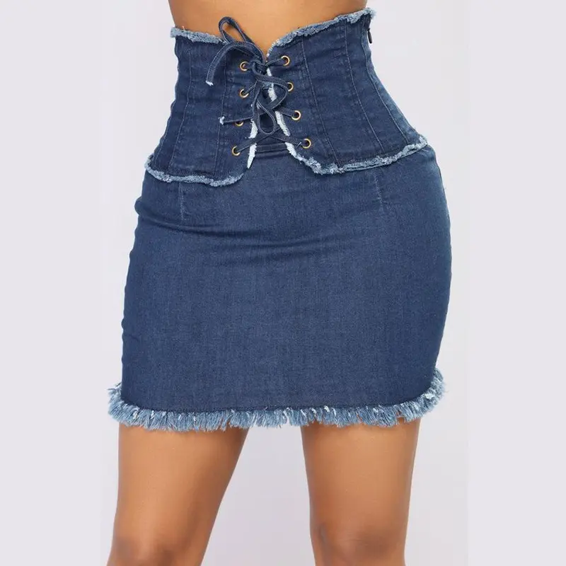 Wholesale 2015 fashion ladies sexy jeans skirt (c2)