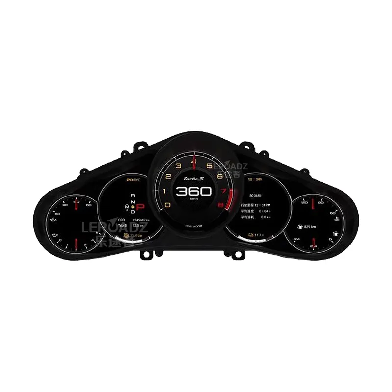 Compteur de vitesse du système Linux 12.3 pouces IPS écran tactile 2010-2016 pour Porsche Cayenne Cluster numérique tableau de bord voiture Lcd Instrument