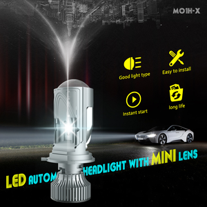 M01H-X取り付けが簡単canbus対応80w8000ルーメン6000K AC/DC 9-80v H4HDミニレンズプロジェクターLEDヘッドライト自動車用 - Product Image 2