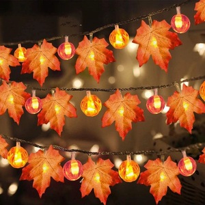 Artificial Maple Decor Fall Craft Leaves Wedding Autumn Thanksgiving Decoration Table <strong>Scatter</strong> Leaves Led String <strong>Light</strong> - Product Image 5