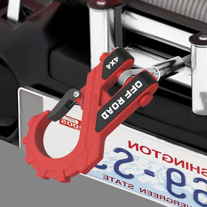 Ağır ATV Off-road araç dövme G70 Tow kanca 20T siyah kırmızı <span class=keywords><strong>3</strong></span>/8 ''İzolatör ile vinç kanca