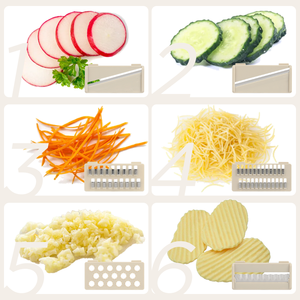 Mutfak gereçleri dilimleme ızgara manuel gıda parçalayıcı el çok bıçak ayarlanabilir Mandoline sebze dilimleme kesici W/depolama - Product Image 2