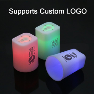 Nhà Máy Bán Buôn Đảng Sàng Thanh Hộp Đêm Biểu Tượng Tùy Chỉnh Nhựa Đầy Màu Sắc Nhấp Nháy <span class=keywords><strong>LED</strong></span> Sáng Xúc Xắc Cup - Product Image 2