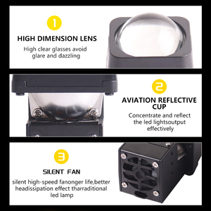 SANVI มินิ Bi LED Projector เลนส์49W 54W Hi โมดูลรถอเนกประสงค์ไฟ LED เมทริกซ์สภาพใหม่ปรับได้6000K ไฟหน้ารถ - Product Image 2