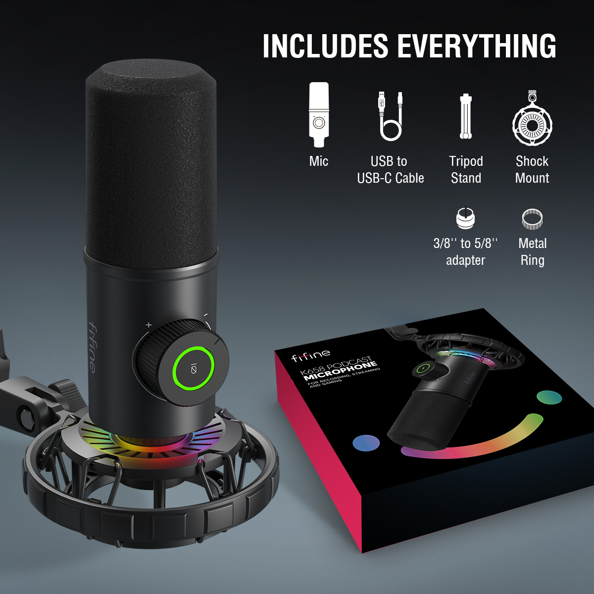Gadgetoo Fifine K658 Usb Dynamic Microphone Gadgetoo Fifine K658 Usb Dynamic Microphone