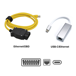 Ersatz für BMW G/F-Serie Codierung OBD Enet Datenkabel 2 in 1 USB-C zu RJ45 zu J1962 OBD2 16-Stift-Adapter Programmierlinie