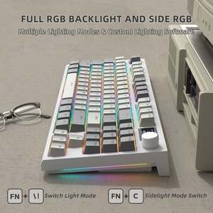 Teclado mecánico inalámbrico ATTACK SHARK K86, retroiluminación RGB programable, Teclado mecánico inalámbrico 75% con color TFT - Product Image 3