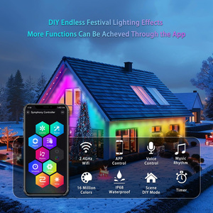 HRSYT LED nokta ışık Soffit ışıkları özelleştirilmiş APP akıllı kontrol konut ticari saçak ışıkları DC48V RGB/RGBW UCS2904 IP68 - Product Image 4