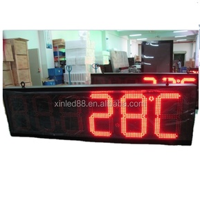 New produkt eine seite doppel seiten zeit uhr temperatur 7 segment digitale zahl führte zeichen led-anzeige - Product Image 2