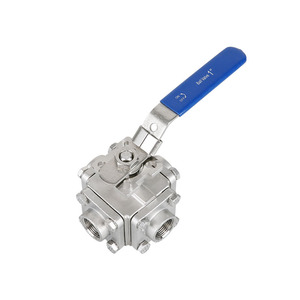 ไฟฟ้า 3 ทาง 2 นิ้วบอลวาล์ว 3/4 สแตนเลสวาล์วบอลเกลียวภายนอกด้าย npt - Product Image 3