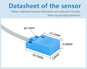 Sensor de proximidad capacitivo Q18C de alta precisión Tipo cuadrado económico Inductivo con salida NPN y PNP