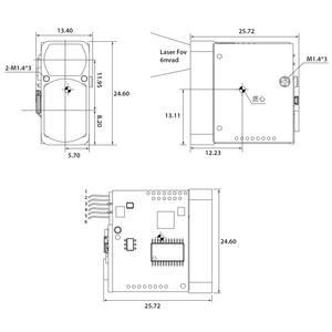 TS1224 1500m TOF Laser Range Sensors for UAV Laser Range Finder Module TTL <strong>Arduino</strong> Laser Rangefinder Sensor Module