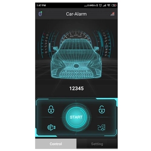 Alarma de coche unidireccional con sistema de seguridad de control de aplicación móvil BT Venta caliente en Sudamérica - Product Image 2