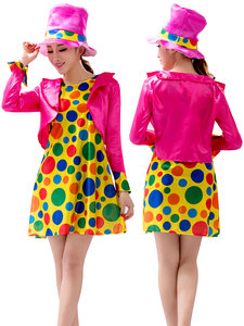 热卖成人女装小丑服装女装万圣节小丑套装和夹克组件 - Product Image 4