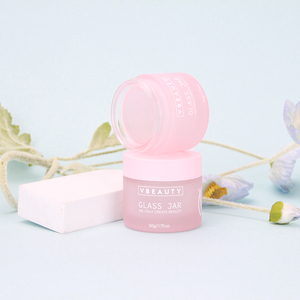 Skincare בצבע מותאם אישית בצבע בהיר <span class=keywords><strong>50</strong></span> מ "ל <span class=keywords><strong>50</strong></span> גרם מקרונים ורוד סגול צנצנת זכוכית