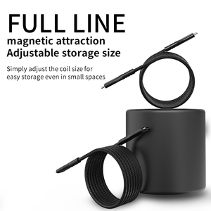 新设计1m尼龙编织PD 60W 100W USB C至C磁性存储C型快速充电电缆，适用于iPhone系列15 16平板电脑