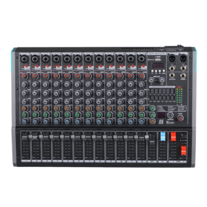 Rayco PA12-Mezclador de audio profesional de 12 canales, consola de iluminación de vídeo, entrada de ordenador MP3, 99 efectos de reverberación incorporados, mezcla de audio - Product Image 2