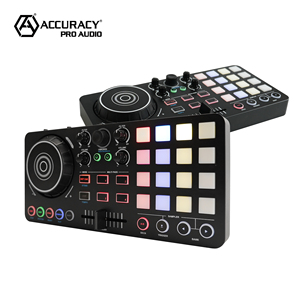 Accuracy Pro <strong>Audio</strong> MID36D DJ Mixer Controller Professional DJ Controller/<strong>Audio</strong> Console Mixer 4-channel USB MIDI Controller - Product Image 1