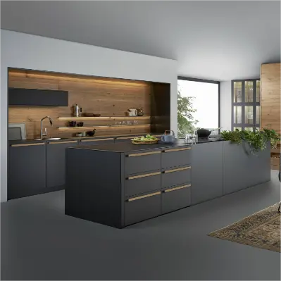 CBMmart mobili da cucina moderni grigio lucido prezzo economico armadi in legno cucina