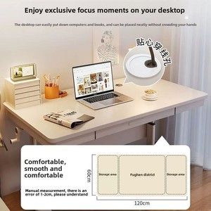 Mesa elevadora de escritorio de ordenador sencilla y moderna para el hogar, dormitorio, oficina/comedor para estudiantes, estudio y escritura, escritorio duradero - Product Image 3