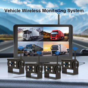 Single/Dual/Quad Screen Display 7 Inch AHD <strong>Monitor</strong> DVR Recorder Wireless Reverse <strong>Backup</strong> Camera System for Truck TV Camper - Product Image 3